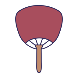 Uchiwa sticker PNG Design