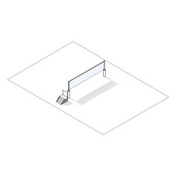 Isométrica de quadra de vôlei Desenho PNG