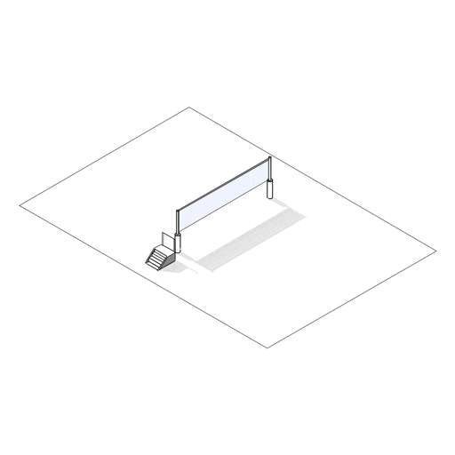 Isométrica de quadra de vôlei