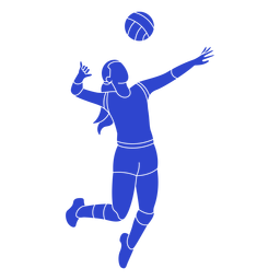 Jogador de vôlei azul Desenho PNG