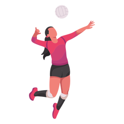 Volleyball Player Flat PNG & SVG Design For T-Shirts