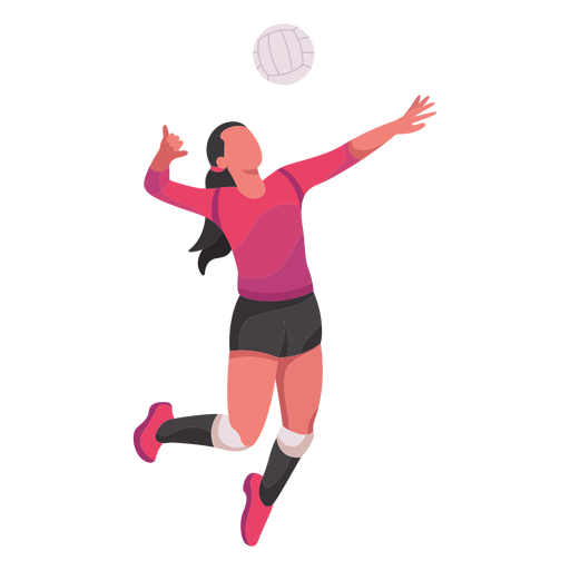 Volleyball player flat PNG Design