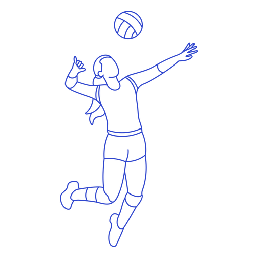 Curso de jogador de voleibol Desenho PNG
