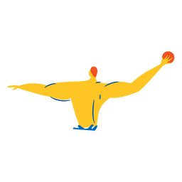 Personaje jugador de waterpolo Diseño PNG