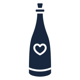 Ícone de casamento champanhe azul Transparent PNG