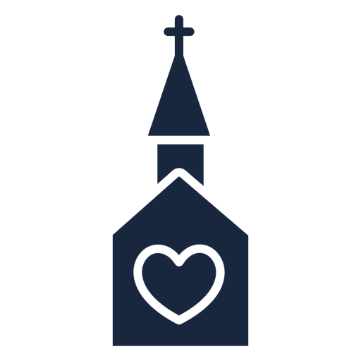 Wedding church blue icon