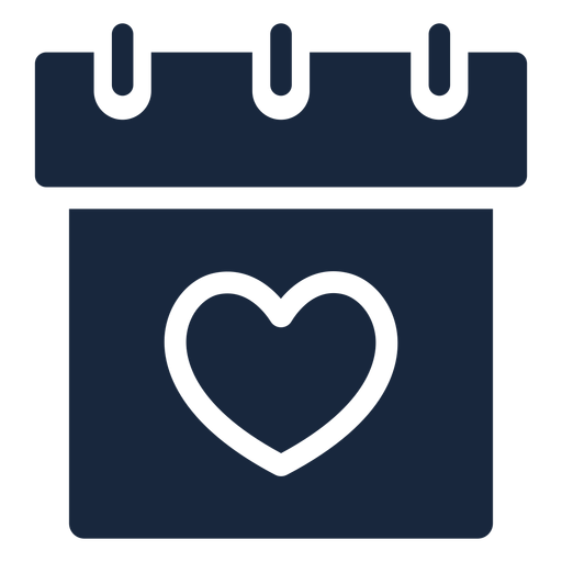 Ícone azul para data de casamento Desenho PNG