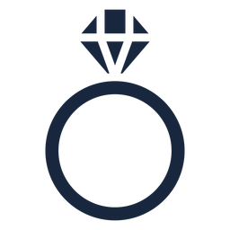 Icono de anillo de boda azul Diseño PNG