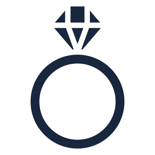 Wedding ring blue icon