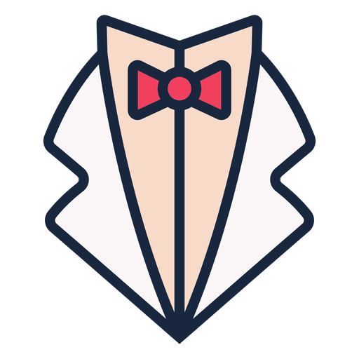 Icono de trazo de chaleco de boda Diseño PNG
