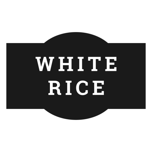 Etikett mit weißem Reis PNG-Design