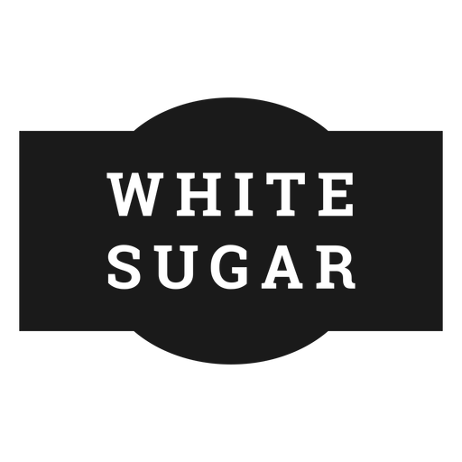 White sugar label PNG Design