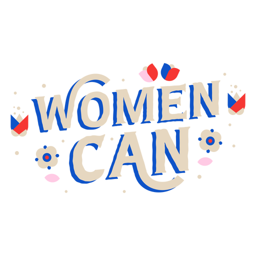 Women can lettering PNG Design