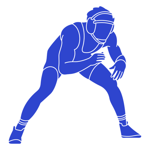 Wrestler Blue PNG & SVG Design For T-Shirts