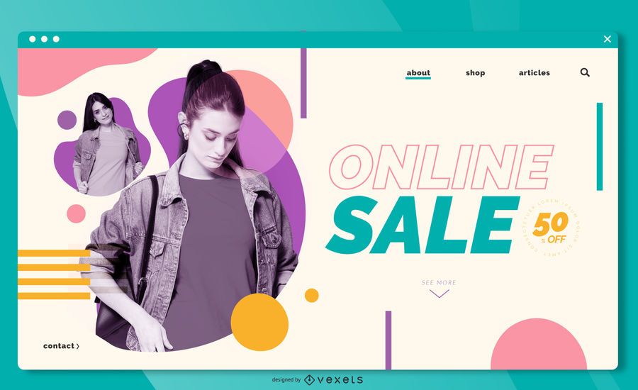 Online sale landing page template Online sale landing page template