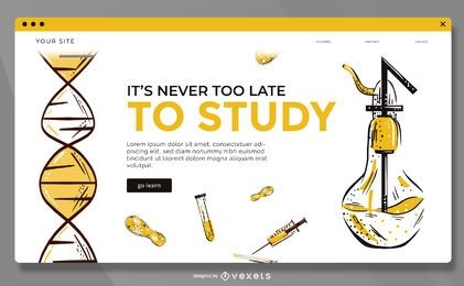 Study online landing page template