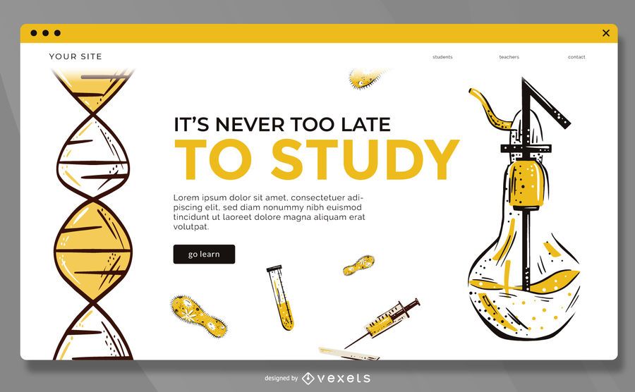Study online landing page template Study online landing page template
