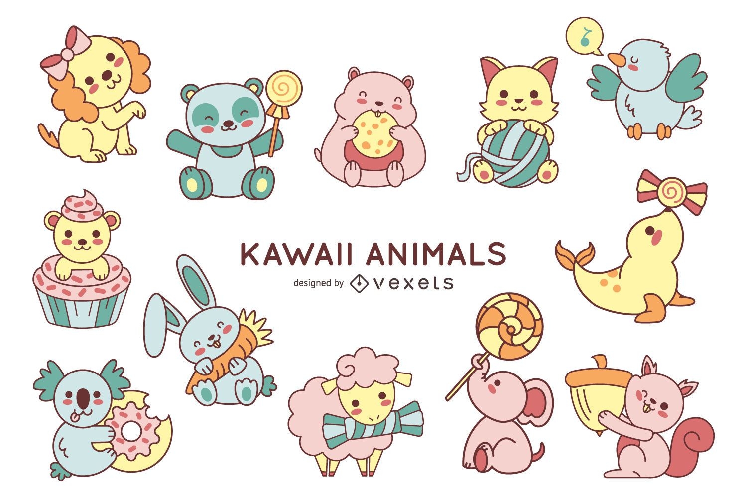 Kawaii Tiere niedliche Sammlung
