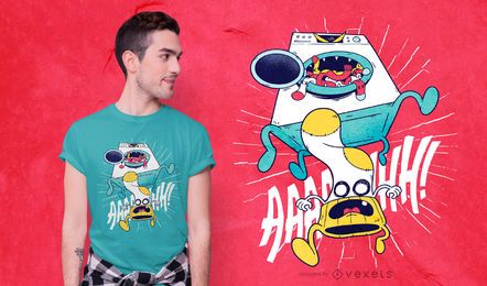Design de camisetas Monster para máquinas de lavar