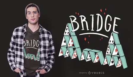 Design de camisetas de texto de cartões de bridge