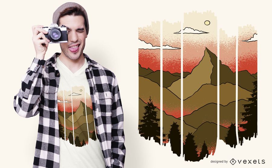 Cut Out Landscape T-shirt Design Cut Out Landscape T-shirt Design