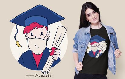 Graduate Face Mask T-shirt Design Graduate Face Mask T-shirt Design