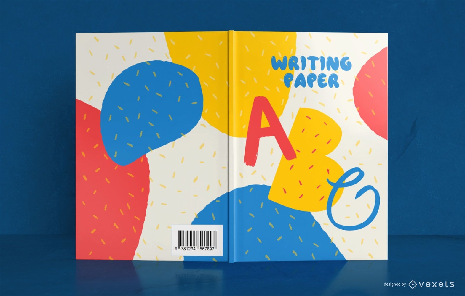 Niños escribiendo diseño de portada de libro