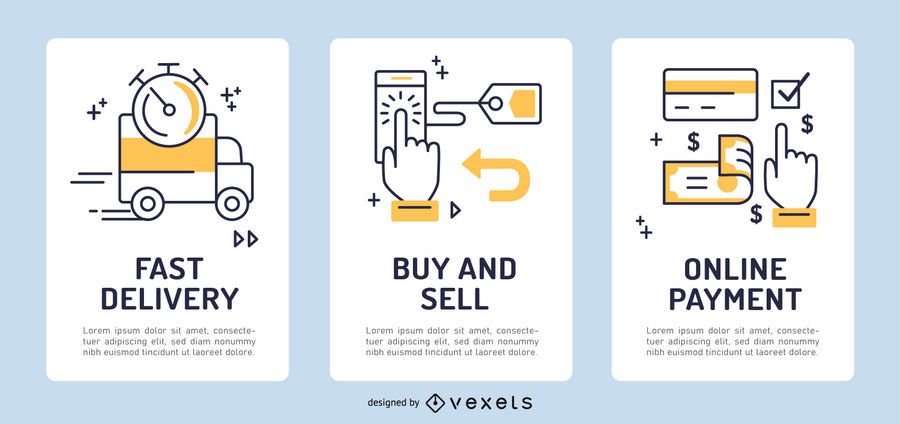 Ecommerce banners set Ecommerce banners set