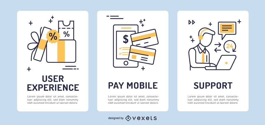 Ecommerce banners editable set Ecommerce banners editable set
