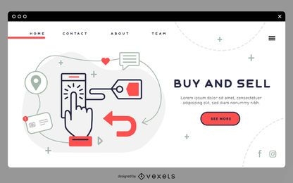Buy and sell landing page template