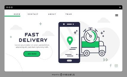 Fast delivery landing page template 