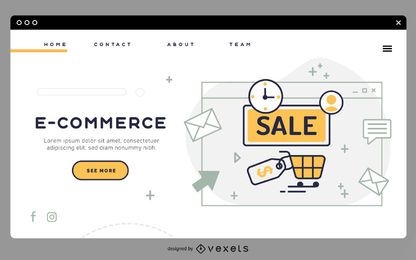 E-commerce landing page template