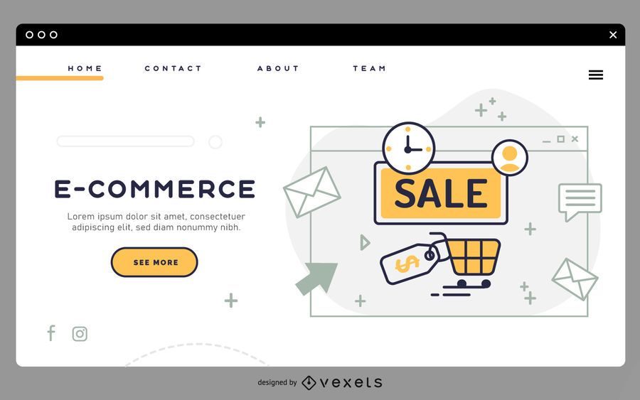 E-commerce landing page template E-commerce landing page template