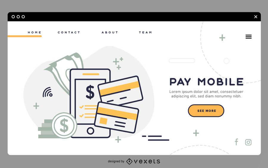 Pay mobile landing page template Pay mobile landing page template