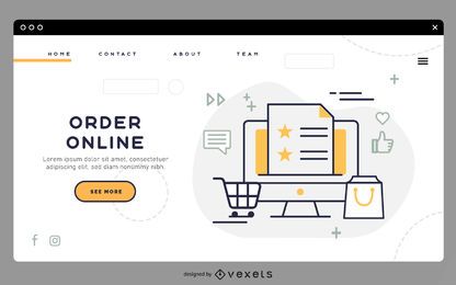 Order online landing page template Order online landing page template