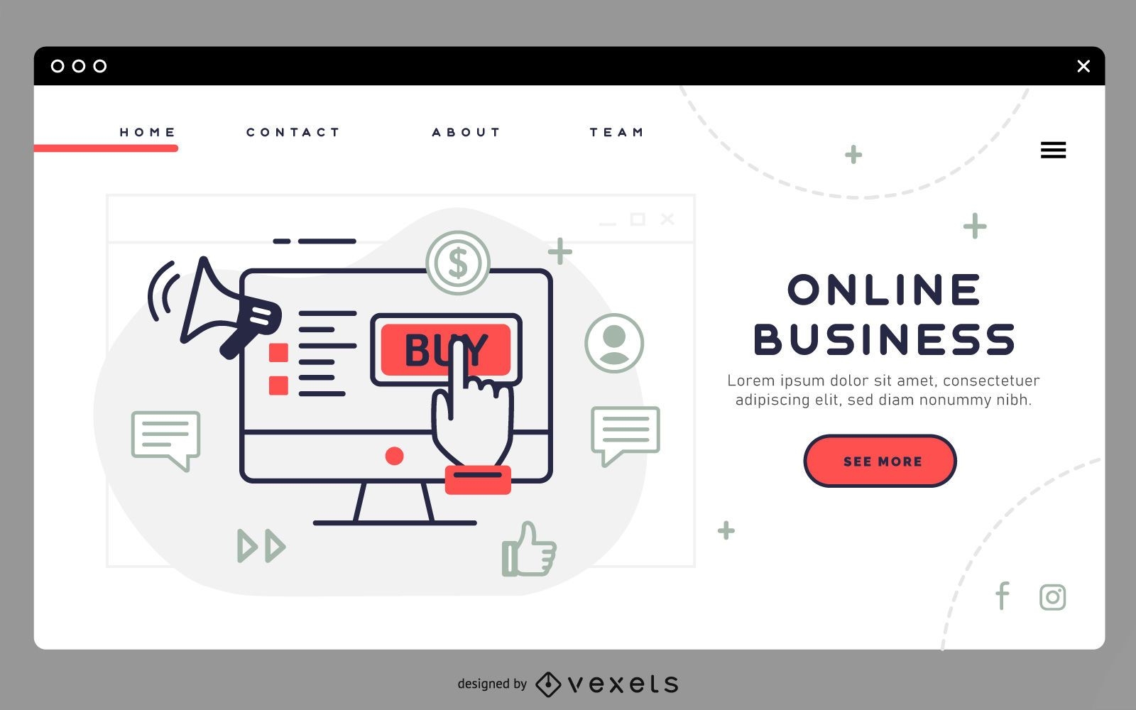 Online Business Landing Page Vorlage