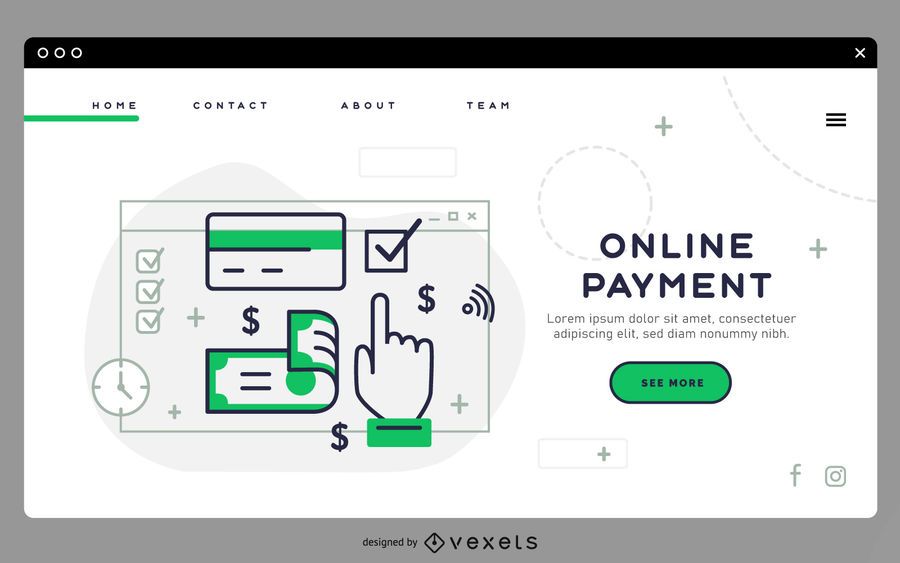 Online payment landing page template Online payment landing page template