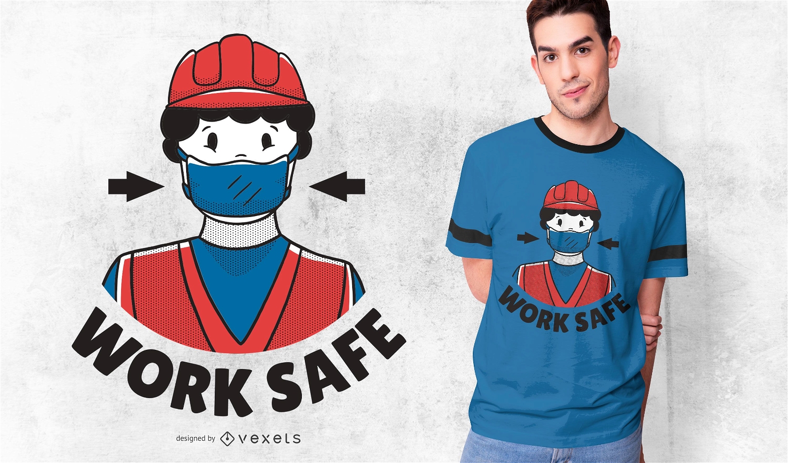 Design de camiseta para trabalhador seguro no trabalho