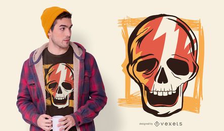 Diseño de camiseta de calavera de la vieja escuela Diseño de camiseta de calavera de la vieja escuela