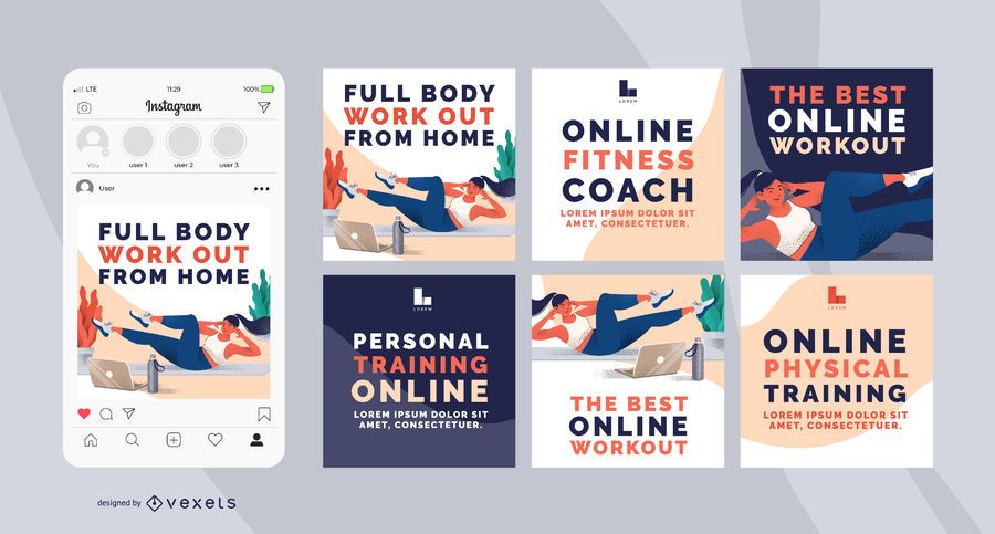 Home Workout Social Banner Pack Home Workout Social Banner Pack
