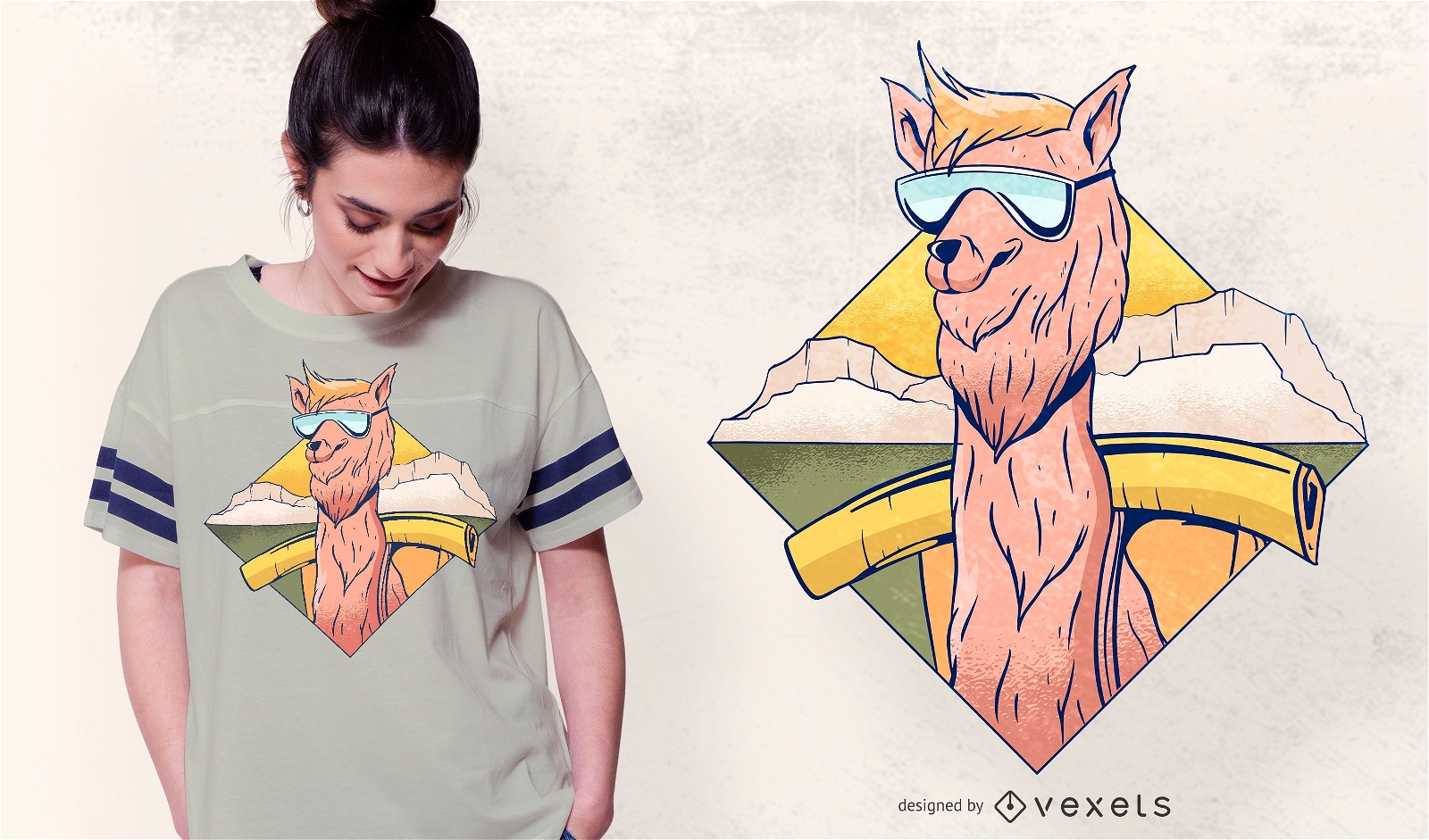 Design fixe de t-shirt Alpaca