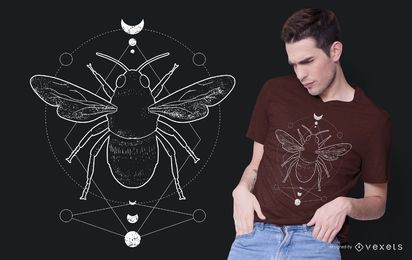 Diseño de camiseta de abeja oculta geométrica Diseño de camiseta de abeja oculta geométrica