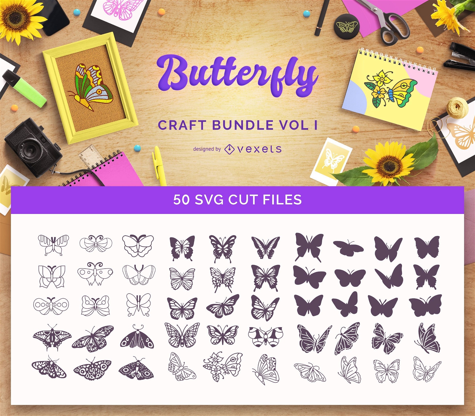 Pacote de artesanato de borboletas Vol I