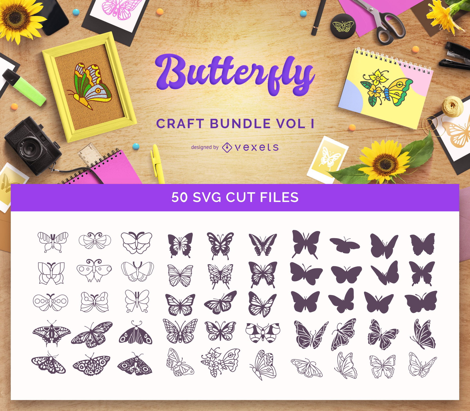 Paquete de manualidades de mariposas Vol I