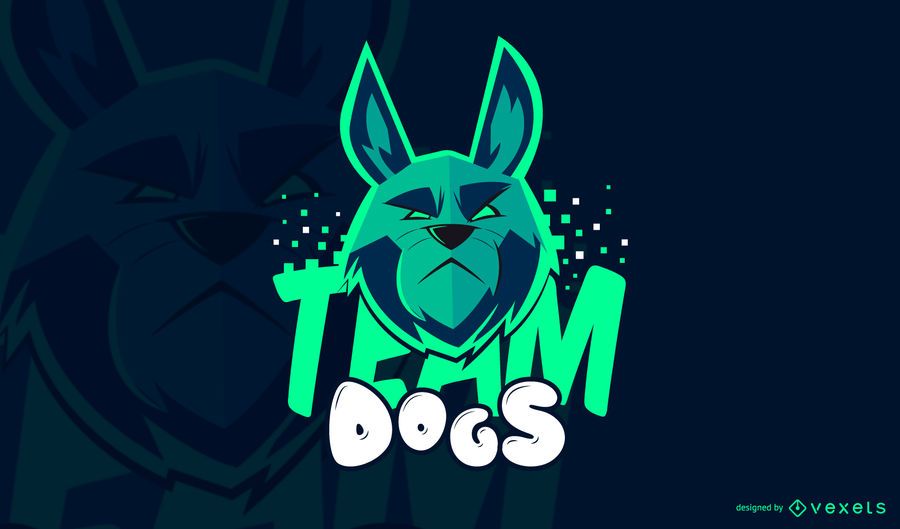 Plantilla de logotipo de juegos de perros Plantilla de logotipo de juegos de perros