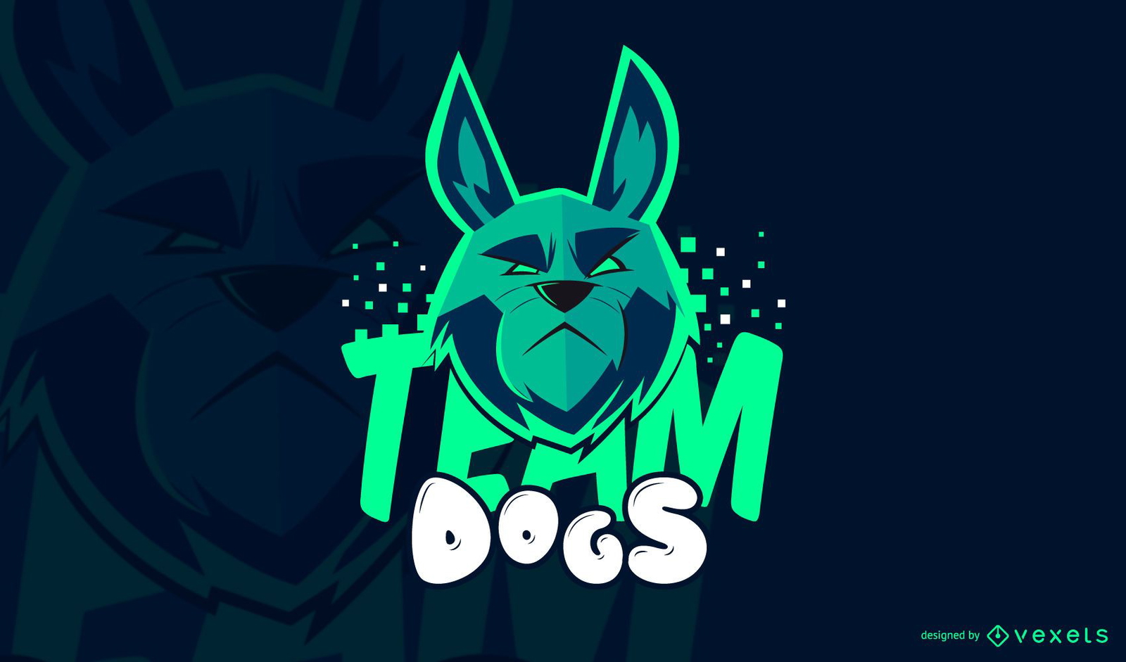 Dogs gaming logo template