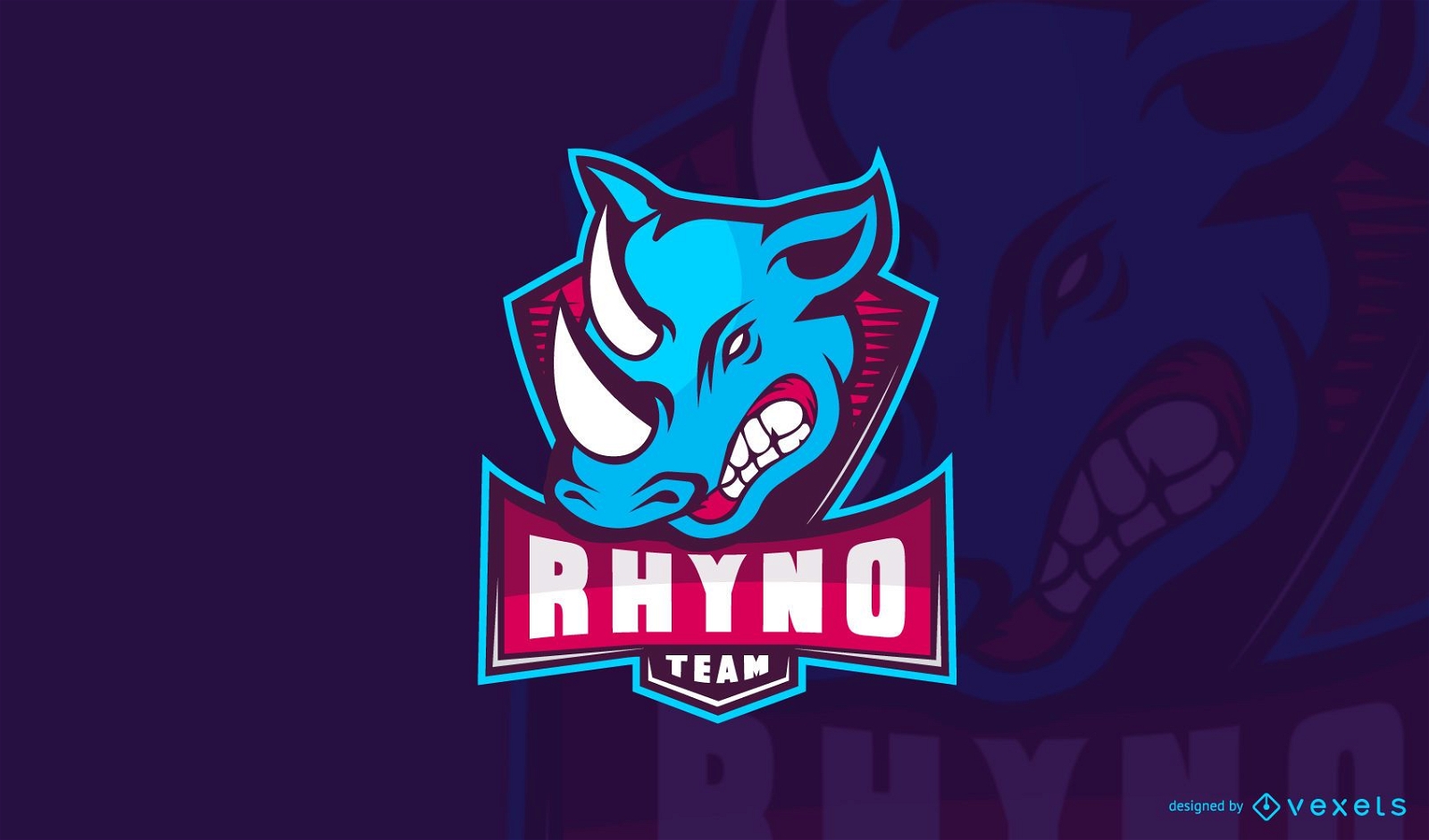 Rhyno gaming logo template