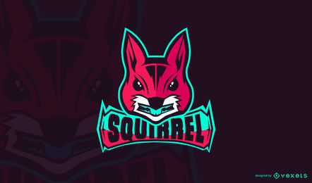 Modelo de logotipo do Squirrel gaming