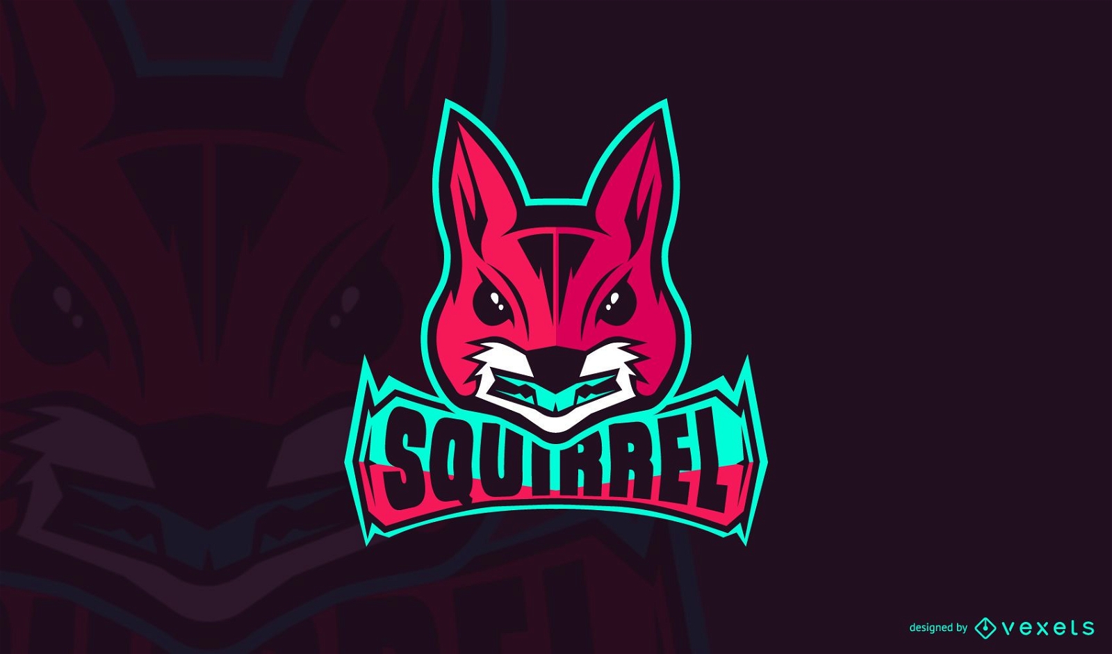 Eichhörnchen-Gaming-Logo-Vorlage