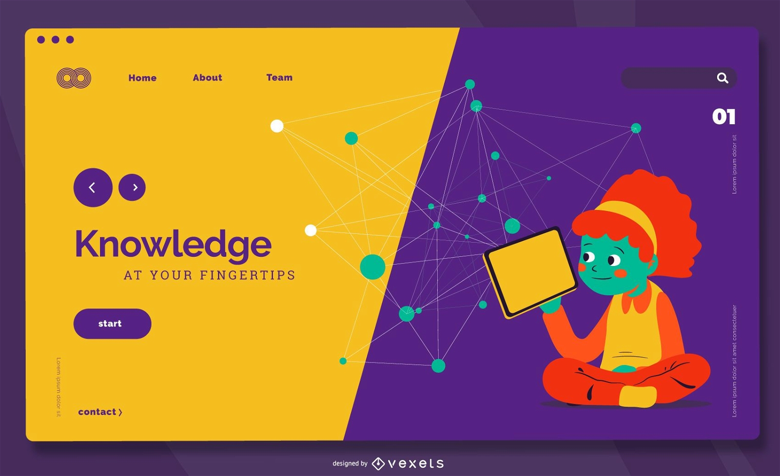 Education knowledge landing page